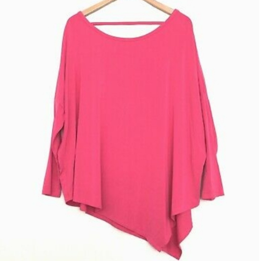 Gaiam Karma Tunic Studio 2Street Open Back Oversized Poncho Assymetrical Hem NEW